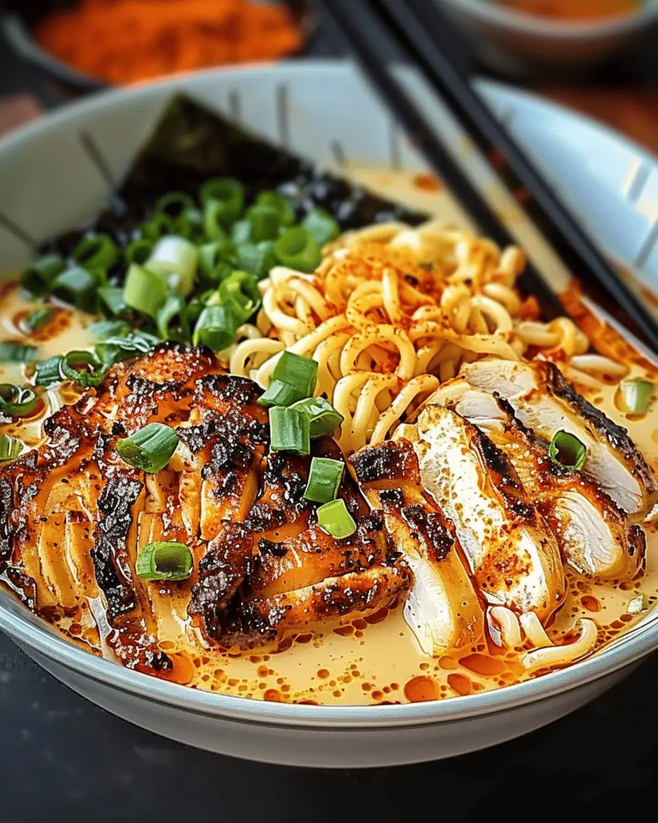 Spicy Chicken Ramen: Irresistibly Fiery with Creamy Garlic Sauce