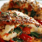 Roasted Pepper Spinach Chicken