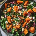 Roasted pumpkin salad with feta
