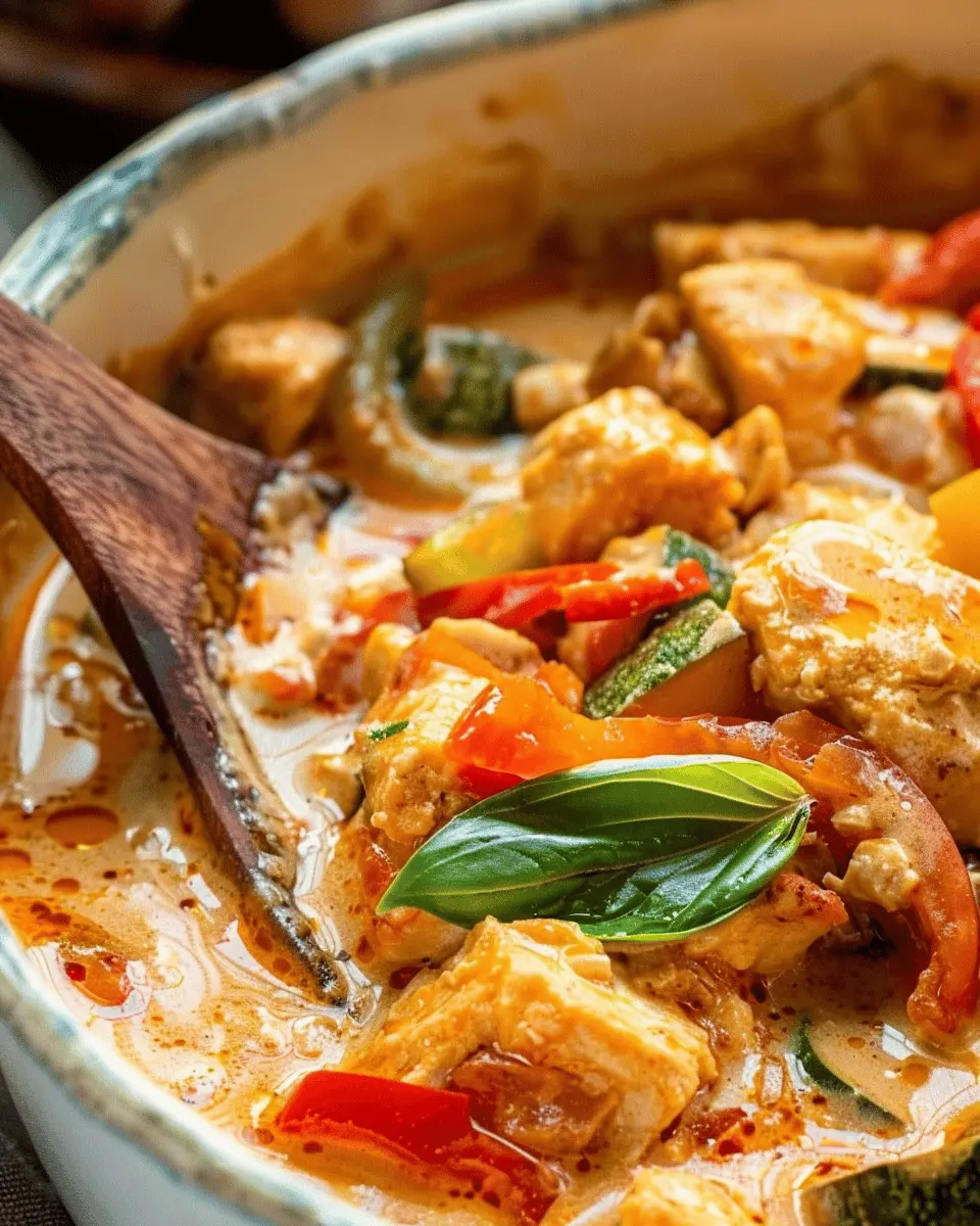Thai Red Curry: Easy Indulgence with Turkey Bacon and Chicken Ham