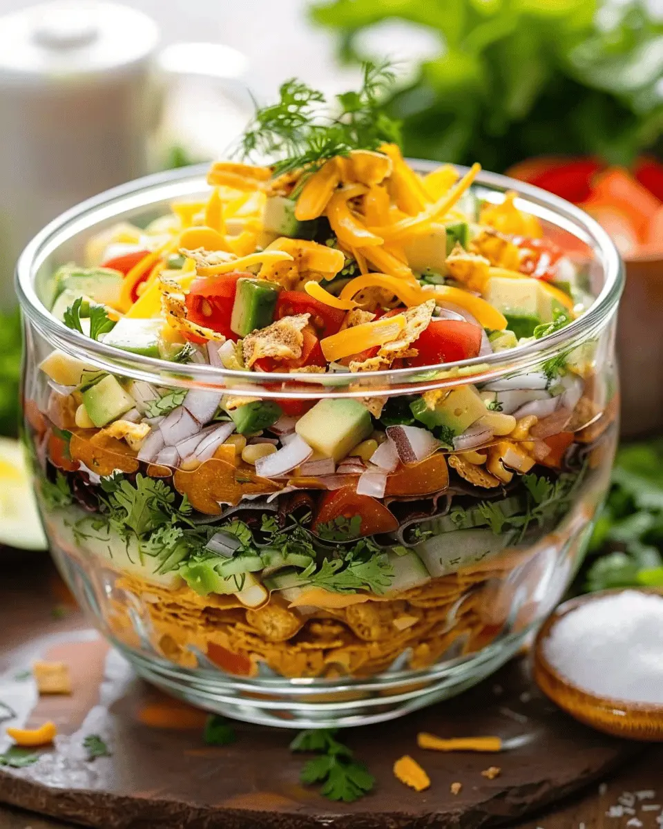 Mexican Layered Salad: Easy, Healthy Twist with Turkey Bacon and Chicken Ham