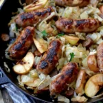 Sausage, Cabbage, and Apple Skillet
