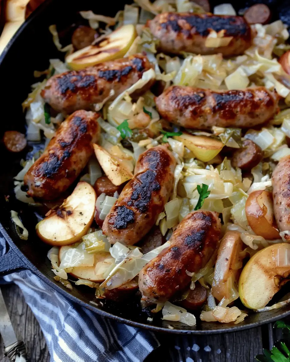 Sausage, Cabbage, and Apple Skillet: A Deliciously Easy Dinner Delight