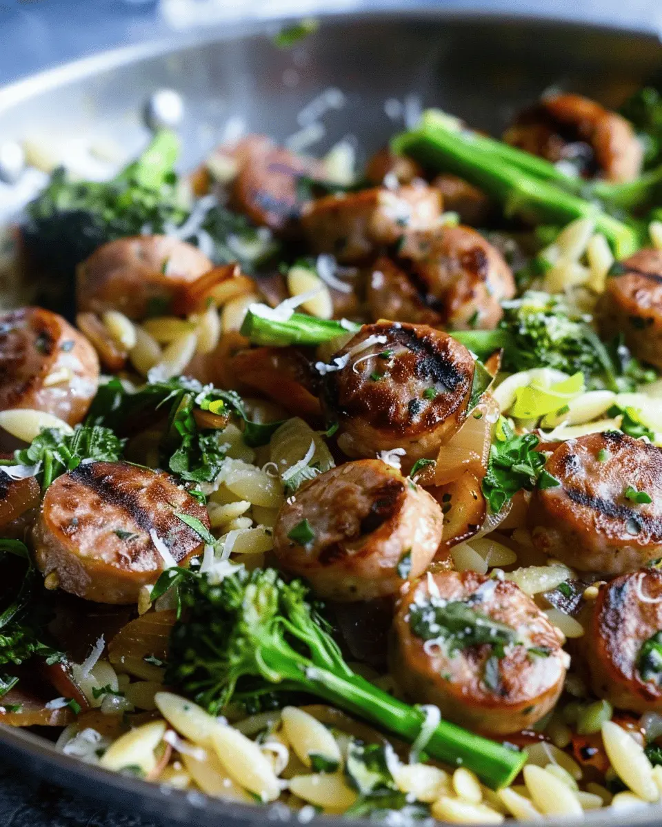 Apple chicken sausage recipe: Easy Orzo Pasta Delight for Everyone