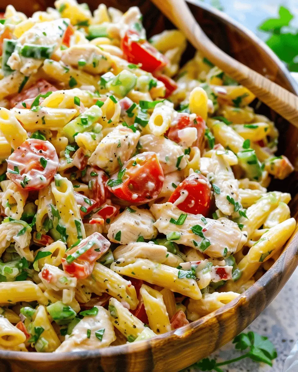 Chicken Club Pasta Salad with Turkey Bacon: A Fresh Twist on a Classic