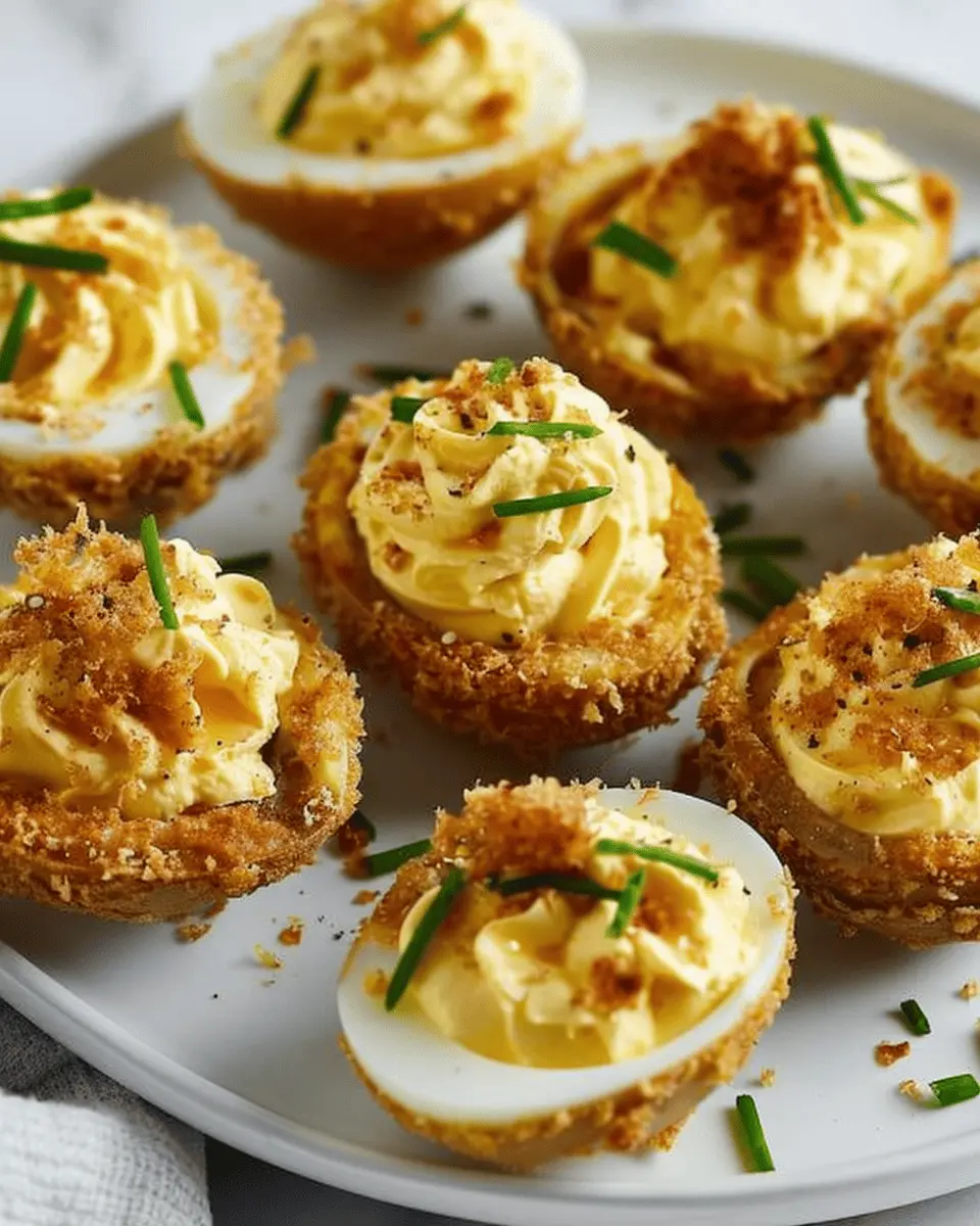 Air Fryer Deviled Eggs Made Easy with Turkey Bacon Delight