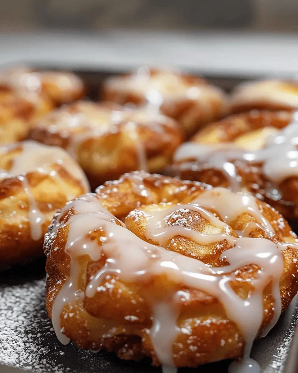Easy Baked Apple Fritters with Cinnamon and Vanilla Glaze Delight