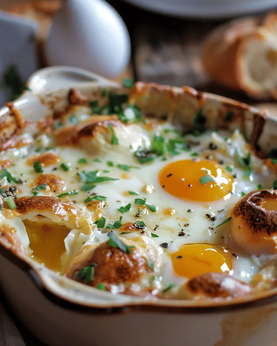 Eggs Cocotte: Easy Recipe with Turkey Bacon and Chicken Ham