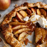Vegan Apple Galette with Peanut Butter Caramel