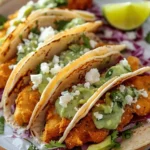 Crispy Baja Fish Tacos with Avocado Crema (30-Minutes)