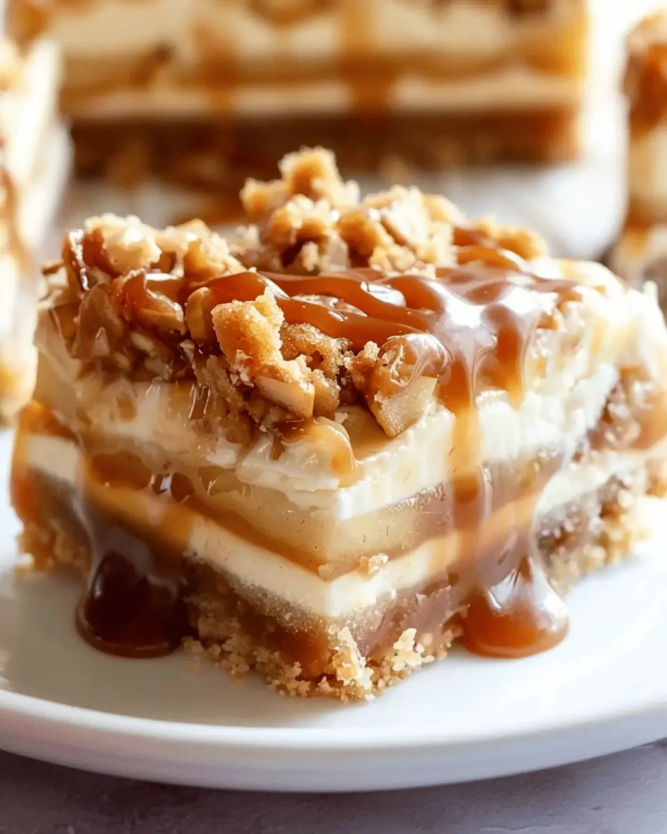 Caramel Apple Cheesecake Bars