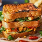 Quick Skillet-Toasted Veggie Paneer Sandwich