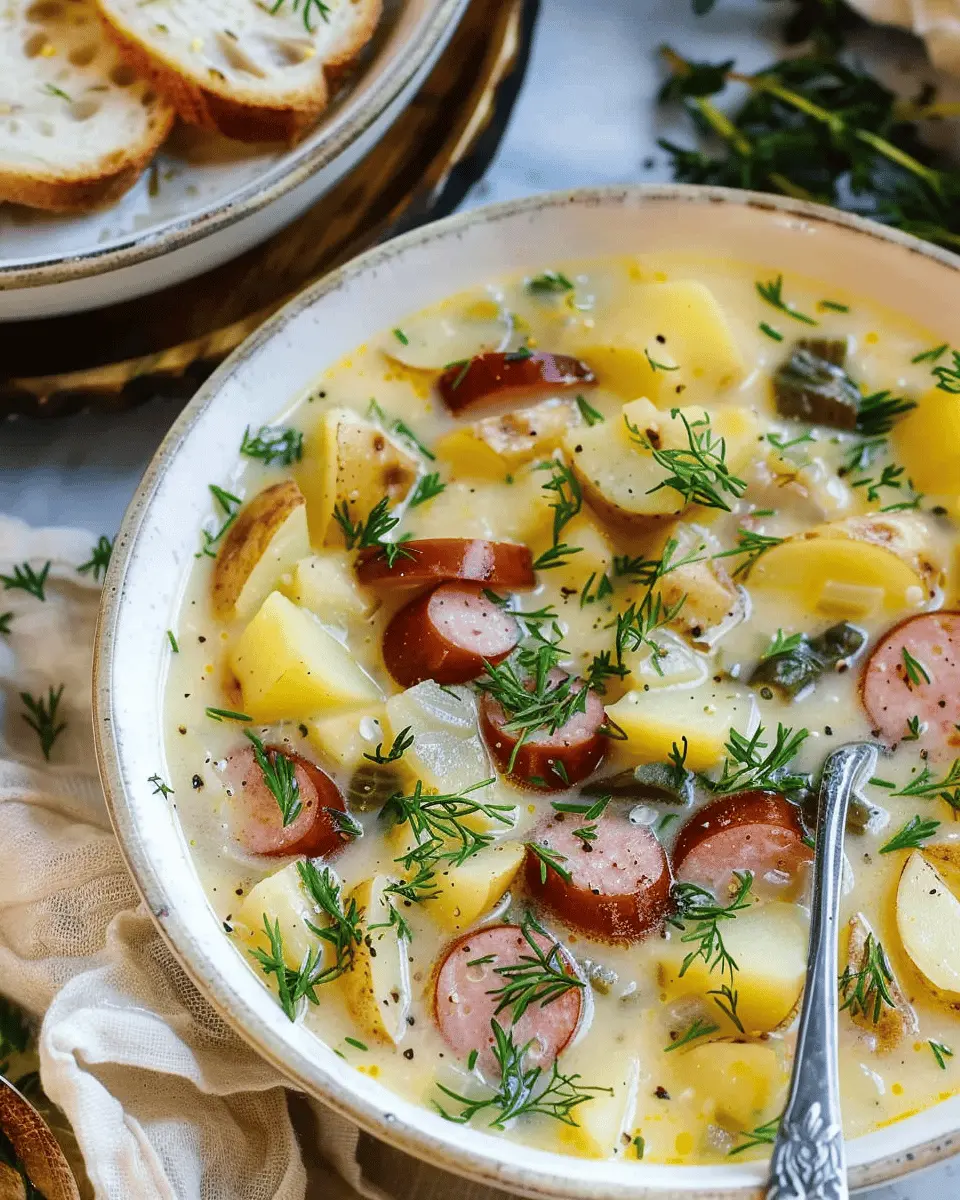 Kielbasa Potato Soup: Easy Comfort in Every Bowl with Turkey Bacon