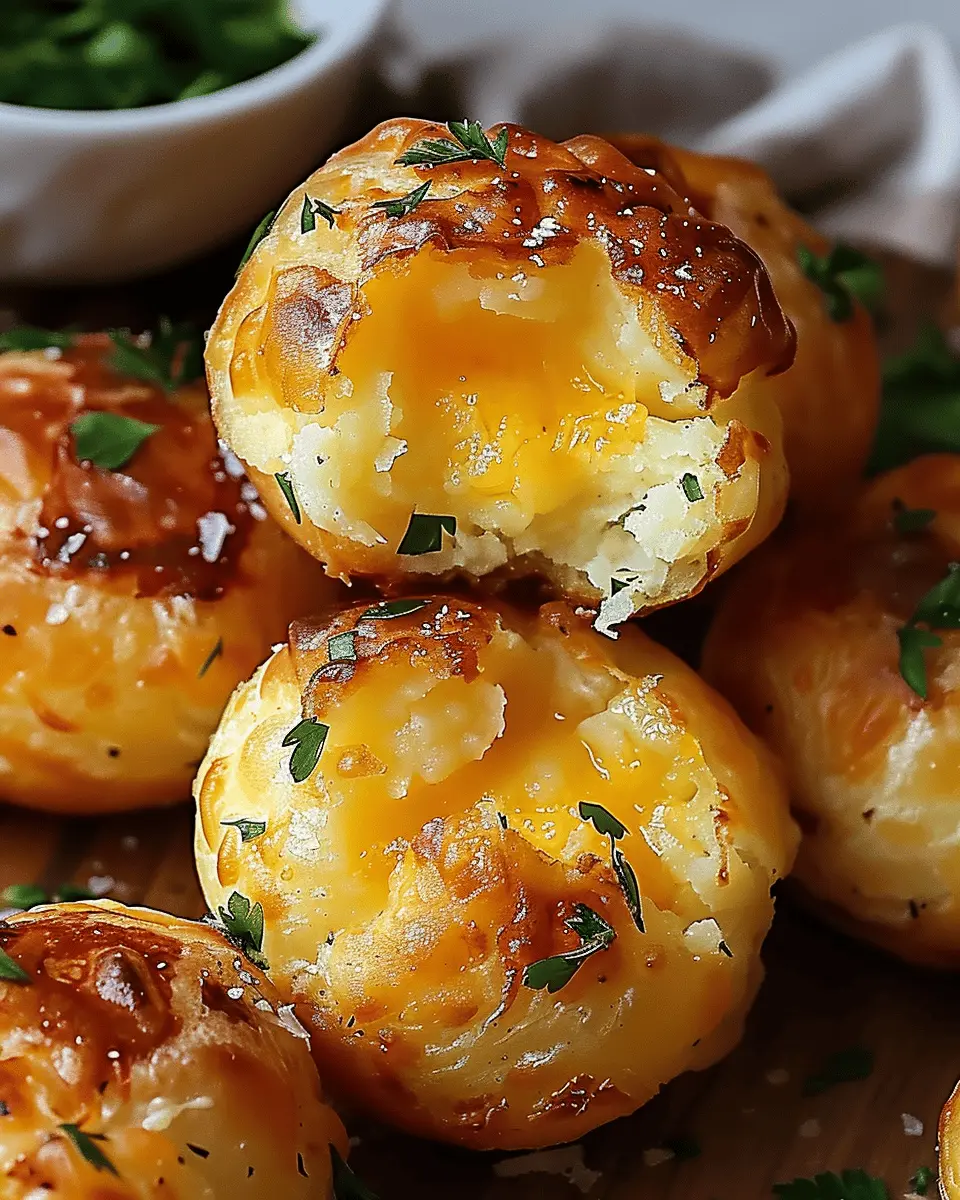 Irresistible Mashed Potato Cheese Puffs with Turkey Bacon Delight