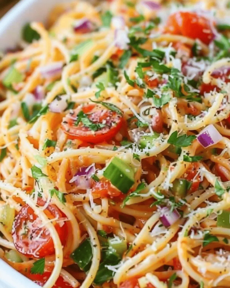 Quick Spaghetti Salad: Easy Turkey Bacon & Chicken Ham Delight