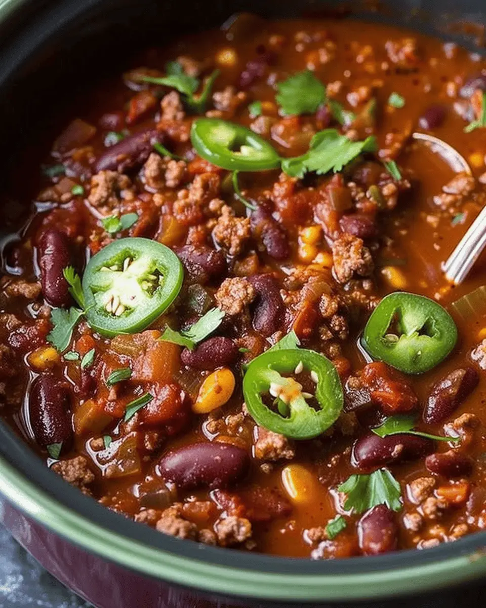 Easy Slow Cooker Chili: A Hearty Delight with Turkey Bacon and Chicken Ham