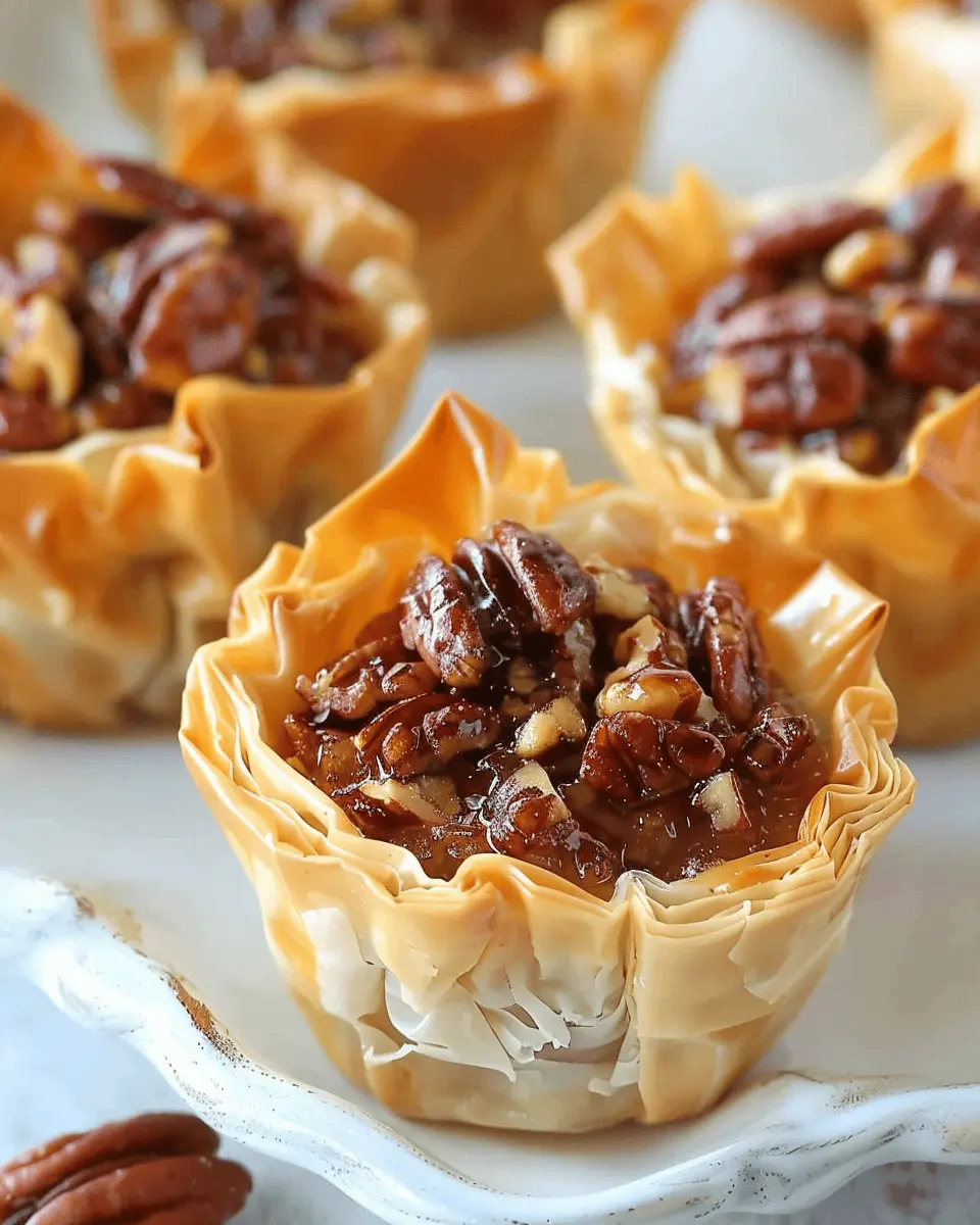 Mini Pecan Pies in Phyllo Cups: Easy Sweet Treats to Savor