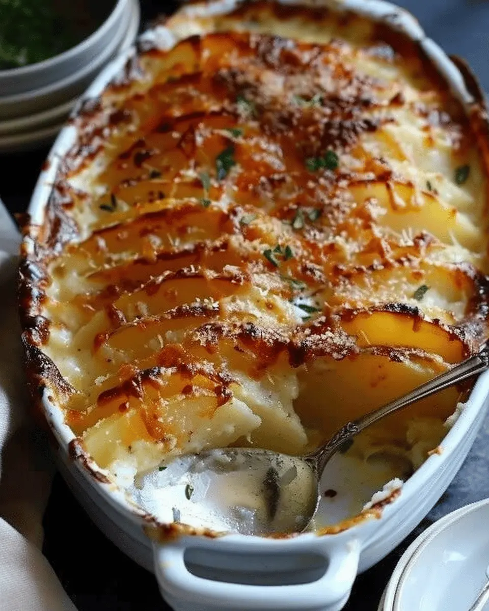 Potatoes Au Gratin: The Best Comfort Food with Turkey Bacon and Chicken Ham