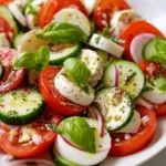 Fresh Cucumber Caprese Salad Recipe
