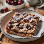 Cherry Bakewell baked oats