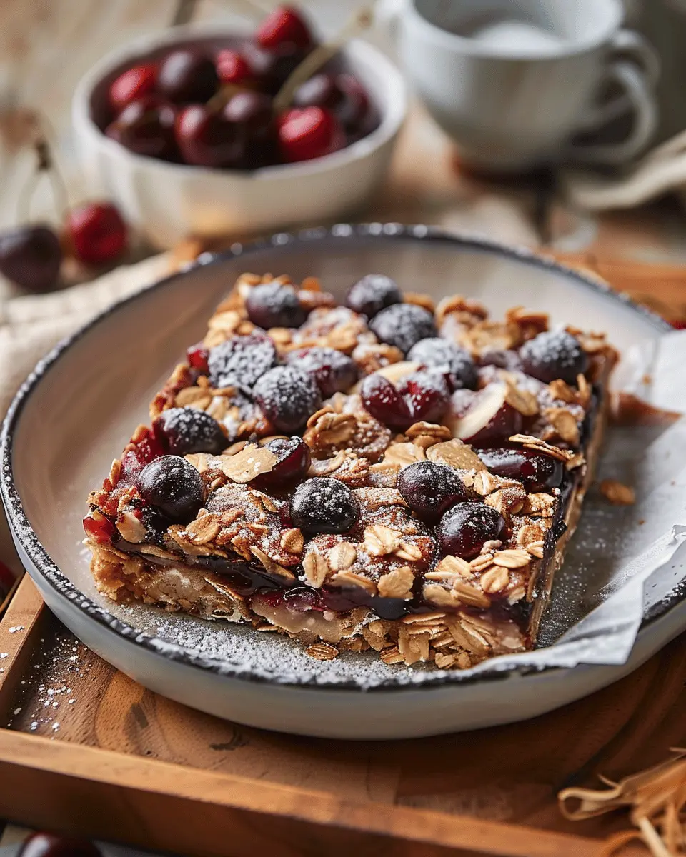 Cherry Bakewell baked oats
