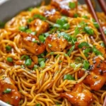 Sticky Garlic Chicken Noodles