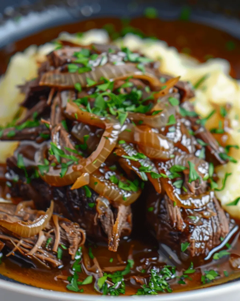 Slow Cooker French Onion Pot Roast: Juicy Comfort Food Classic