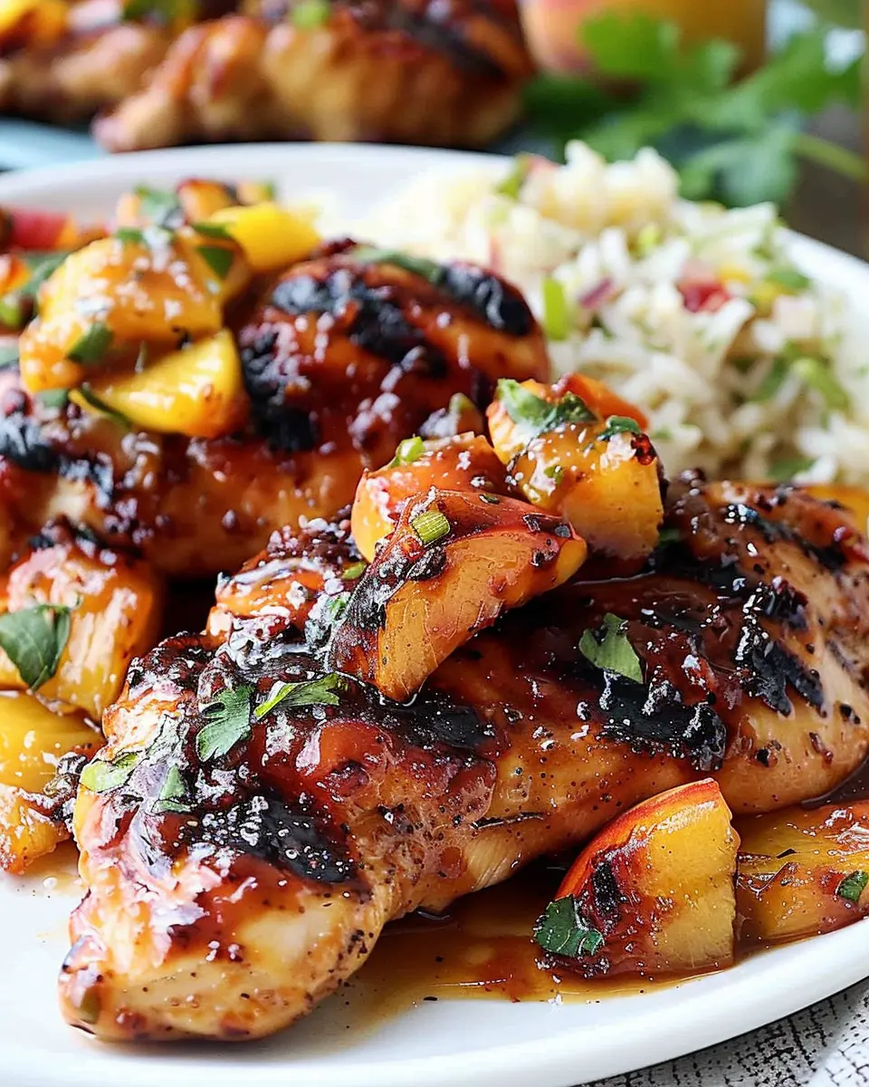 Grilled Chicken with Peach Chipotle Sauce: A Juicy Summer Delight