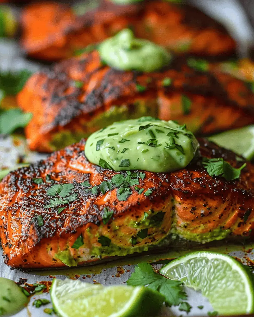 Baked Cajun Salmon: Create Flavorful Memories with Avocado Lime Sauce