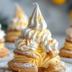 Light choux pastries filled with lemon cream