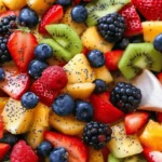 Fruit Salad with Honey-Lime Poppy Seed Dressing