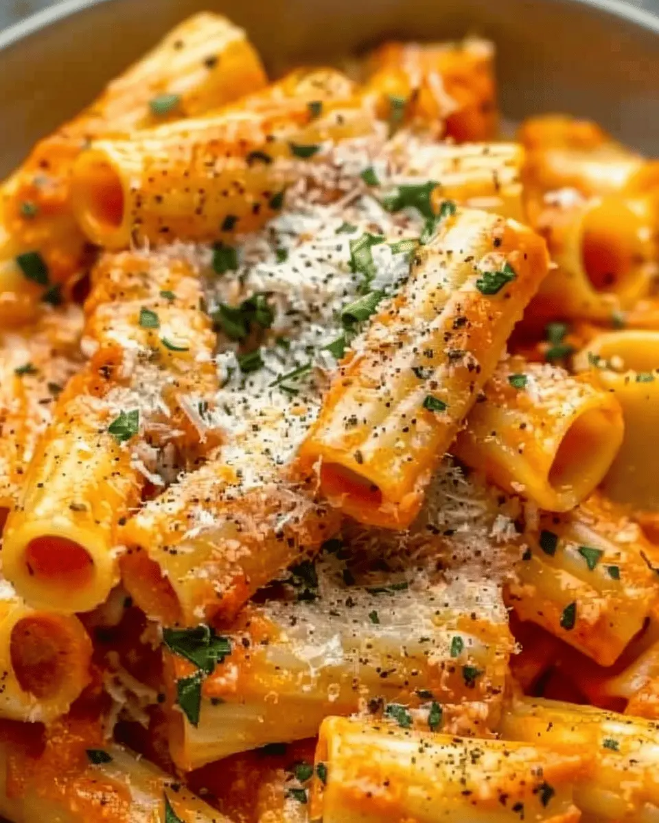 Creamy Tomato Garlic Rigatoni Pasta Recipe: Indulgent Comfort Food