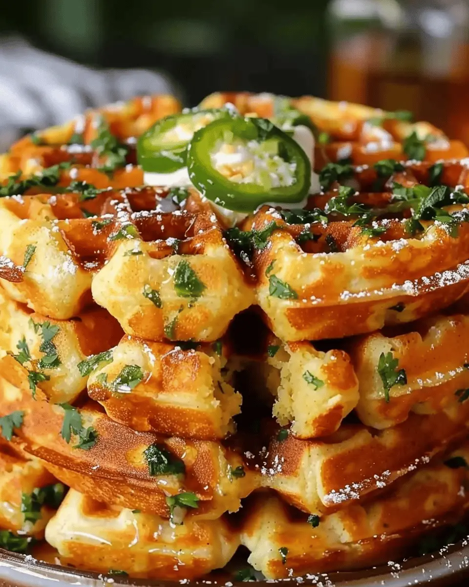 Cheddar Jalapeño Cornbread Waffles: A Flavorful Twist on a Classic