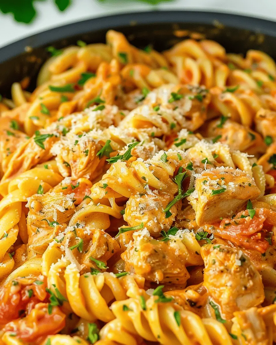 Creamy Tomato Chicken Pasta: Easy Recipe with Turkey Bacon Delight