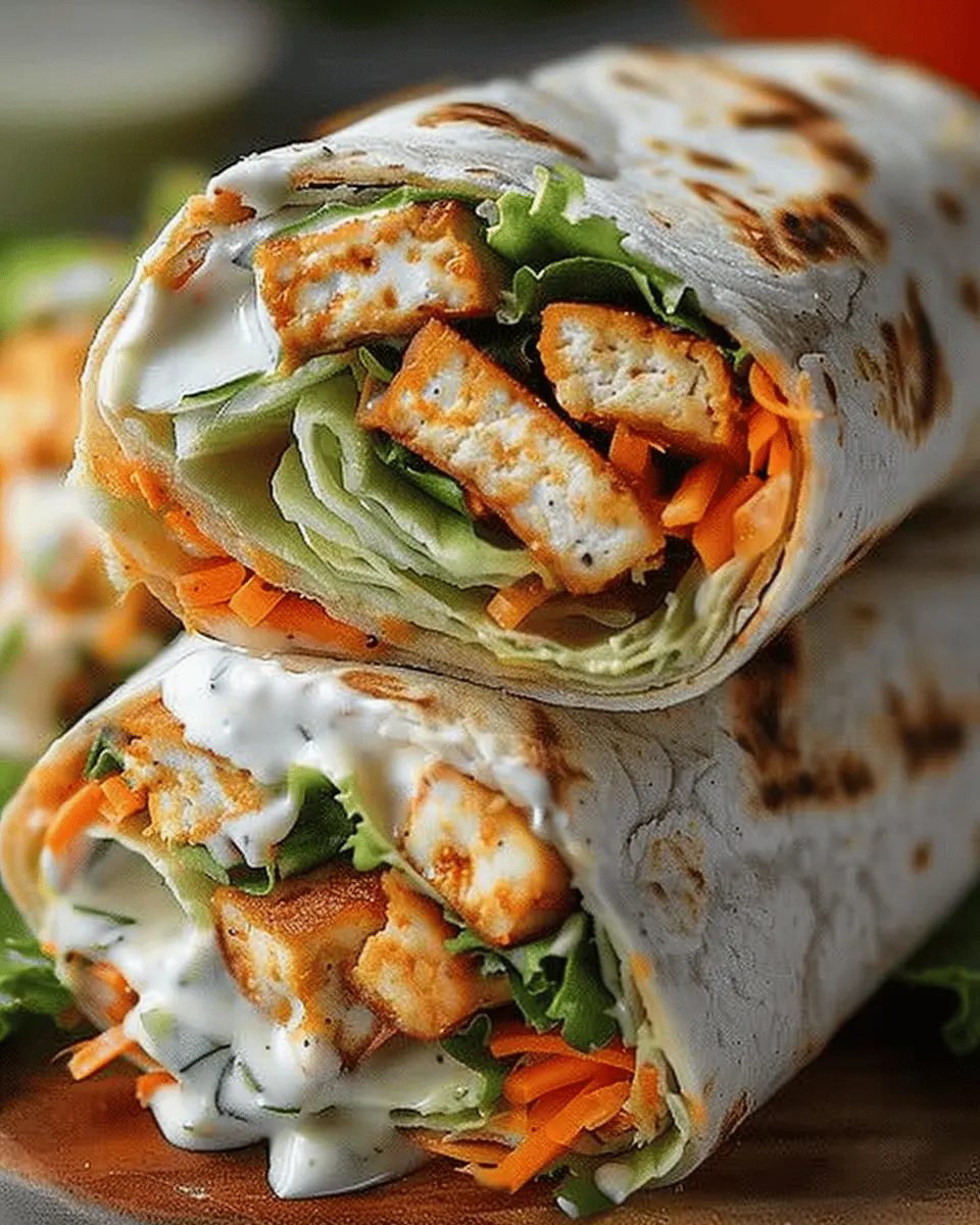 Buffalo Tofu Wrap with Easy Vegan Ranch: A Delicious Twist