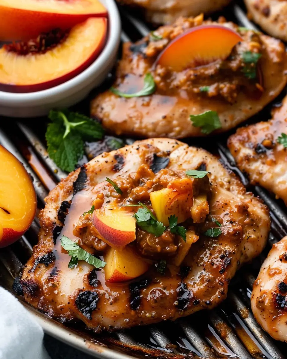 Grilled Chicken with Peach Chipotle Sauce: A Smoky Summer Delight