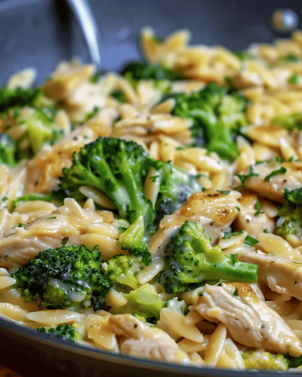 Cheesy Chicken Broccoli Orzo: The Best Comfort Food Delight