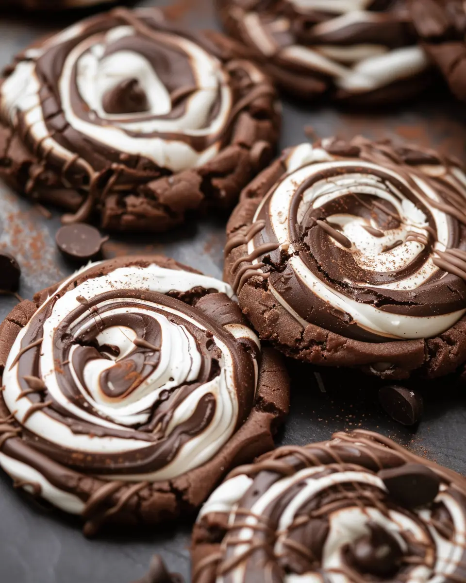 Chocolate Marshmallow Swirl Cookies [50 Minutes]