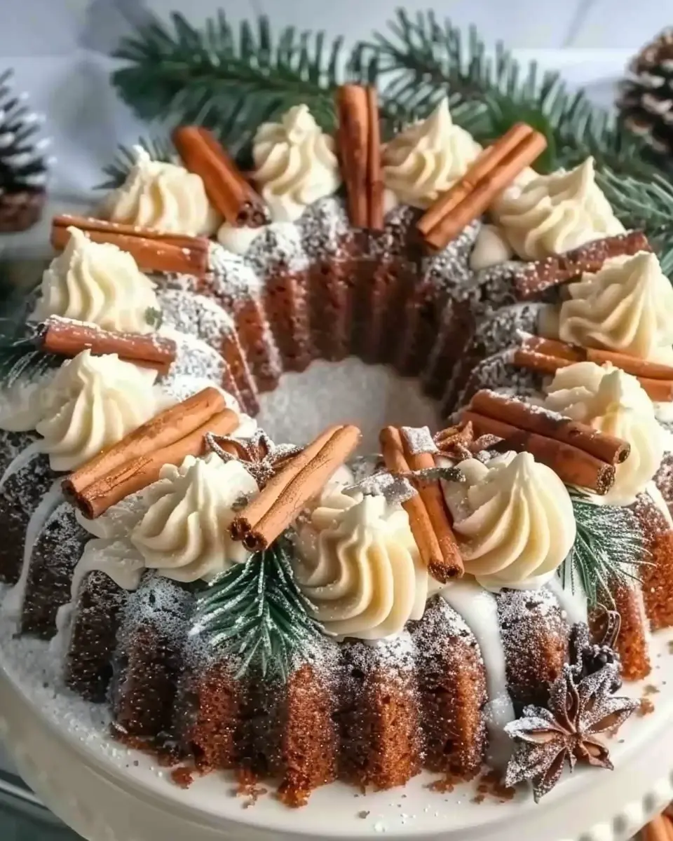 Spiced Gingerbread Wreath Cake: A Delightful Holiday Treat