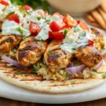 Mediterranean Chicken Gyros with Creamy Feta Tzatziki
