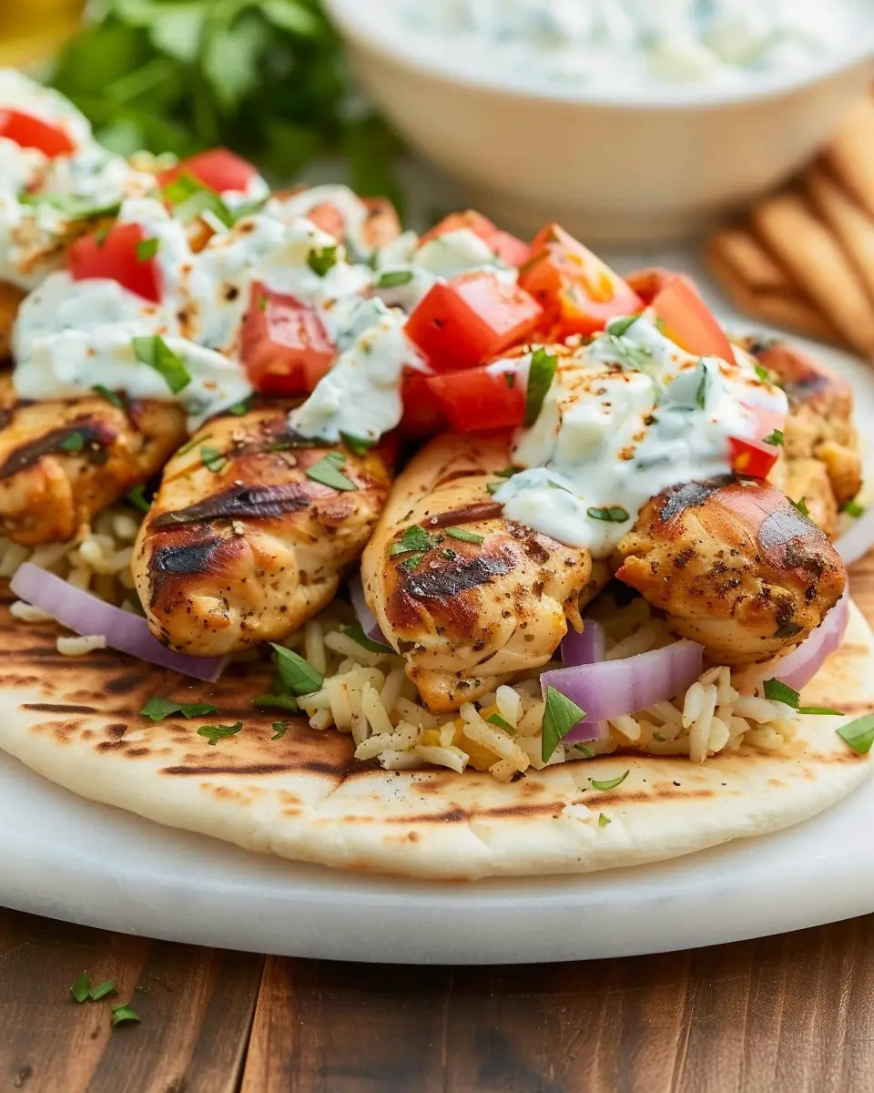 Mediterranean Chicken Gyros with Creamy Feta Tzatziki