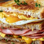 Egg and Ham Breakfast Sandwich