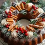 Spiced Gingerbread Wreath Cake – A Cozy Holiday Delight!