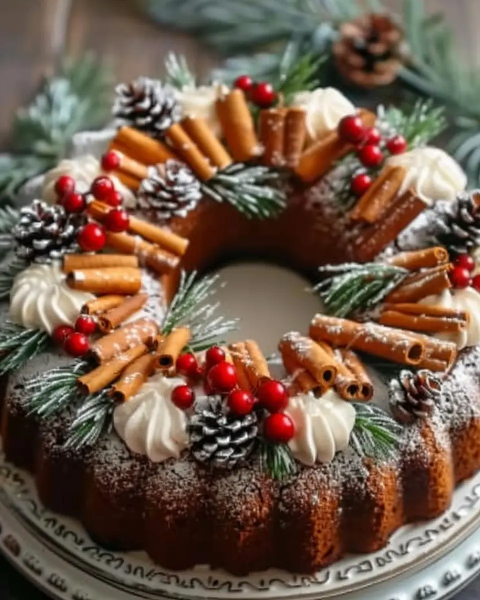 Spiced Gingerbread Wreath Cake: A Cozy Holiday Delight Recipe