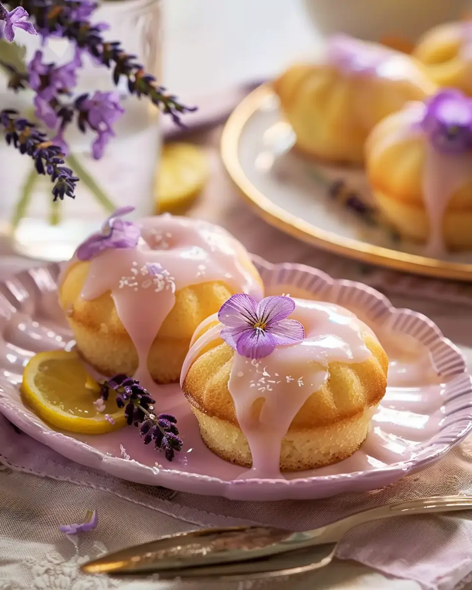 Mini Lemon Cakes with Lavender Glaze: A Refreshing Delight
