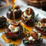 Roasted Stuffed Dates with Goat Cheese and Honey