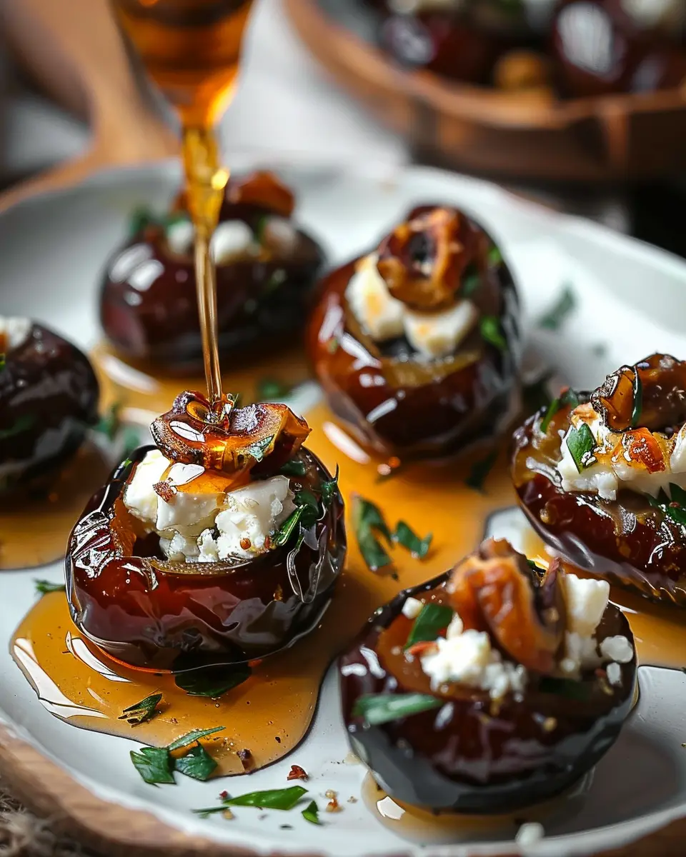 Roasted Stuffed Dates with Goat Cheese and Honey: A Delightful Treat