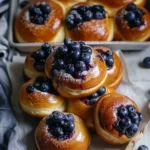 Blueberry Cream Brioche Buns
