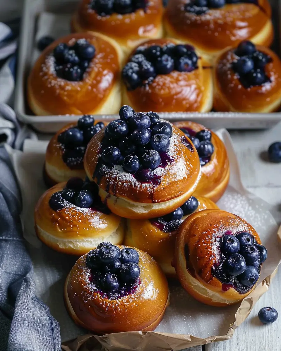 blueberry cream brioche buns: the best indulgent homemade treat
