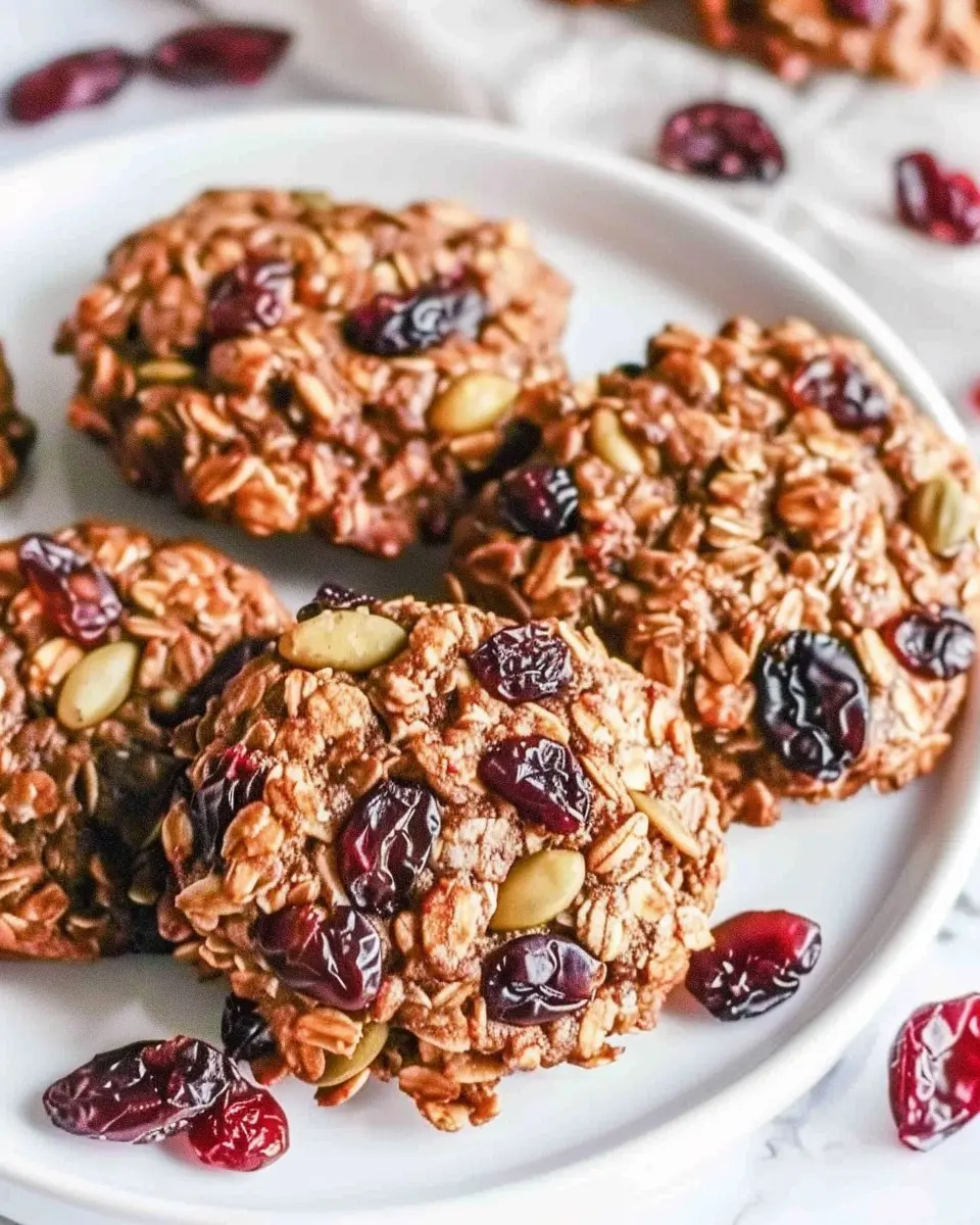 Banana Cranberry Breakfast Cookies